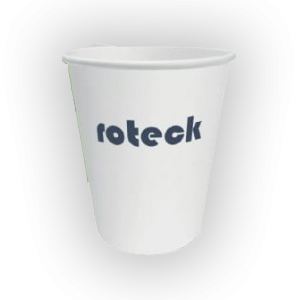 Kubeczki kolorowe papierowe Roteck 50 szt bialy