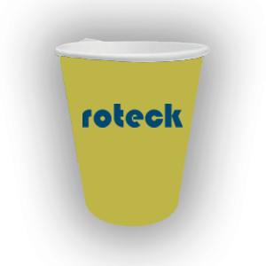 Kubeczki kolorowe papierowe Roteck 50 szt  zolty