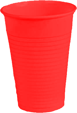 Kubki jednorazowe 200 ml kolorowe 100 szt. czerwony