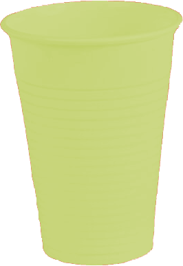 Kubki jednorazowe 200 ml kolorowe 100 szt. limonkowy