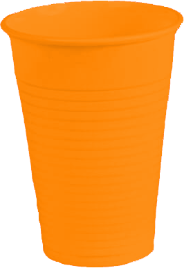 Kubki jednorazowe 200 ml kolorowe 100 szt. pomaranczowy