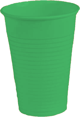 Kubki jednorazowe 200 ml kolorowe 100 szt. zielony