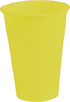 Kubki jednorazowe 200 ml kolorowe 100 szt. zolty