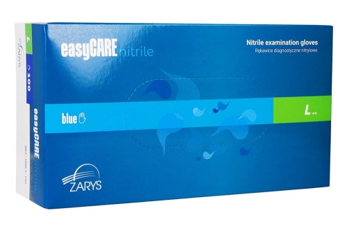 Rękawiczki nitrylowe EasyCARE niebieskie 100 szt SM1141