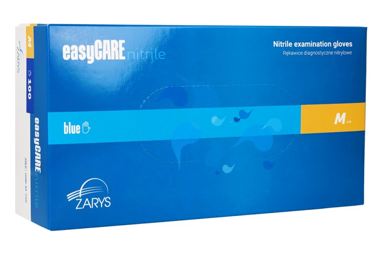 Rękawiczki nitrylowe EasyCARE niebieskie 100 szt SM1141