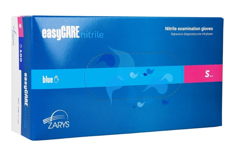 Rękawiczki nitrylowe EasyCARE niebieskie 100 szt SM1141