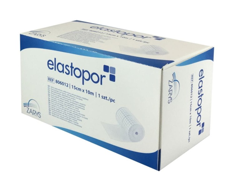 Taśma opatrunkowa włókninowa ELASTOPOR - 15 cm x 10 m SM136