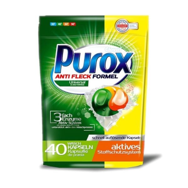Purox kapsułki do prania Biel i Kolor 40 szt  SM279