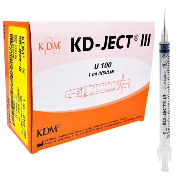 Strzykawki insulinowe KD-JECT 1ml U100 30G 100 szt.  1319