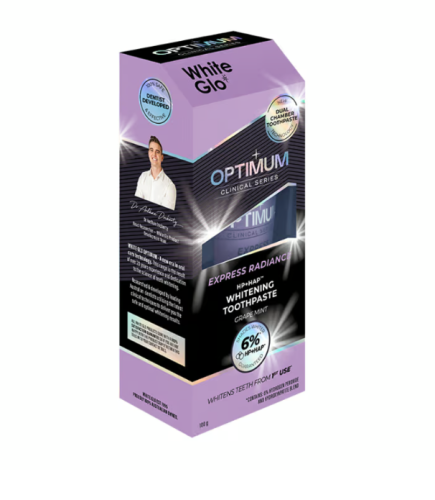 White-Glo-Wybielająca-Pasta-Optimum-Clinical-Series-Express-Radiance-Grape-Mint-100g