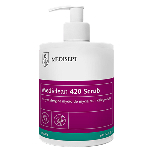 Mydło antybakteryjne Mediclean 420 Scrub 500 ml