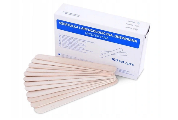 Szpatułki laryngologiczne niesterylne 100 szt. -1617