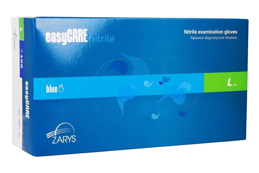 Rękawiczki nitrylowe EasyCARE niebieskie 100 szt SM1141