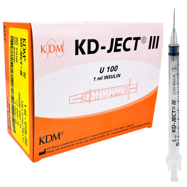 Strzykawki insulinowe KD-JECT 1ml U100 30G 100 szt.  1319